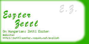 eszter zettl business card